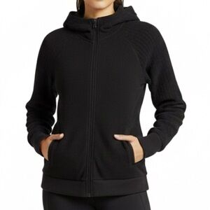 Tek Gear Black Fleece Full Zip Hoodie Jacket size Medium